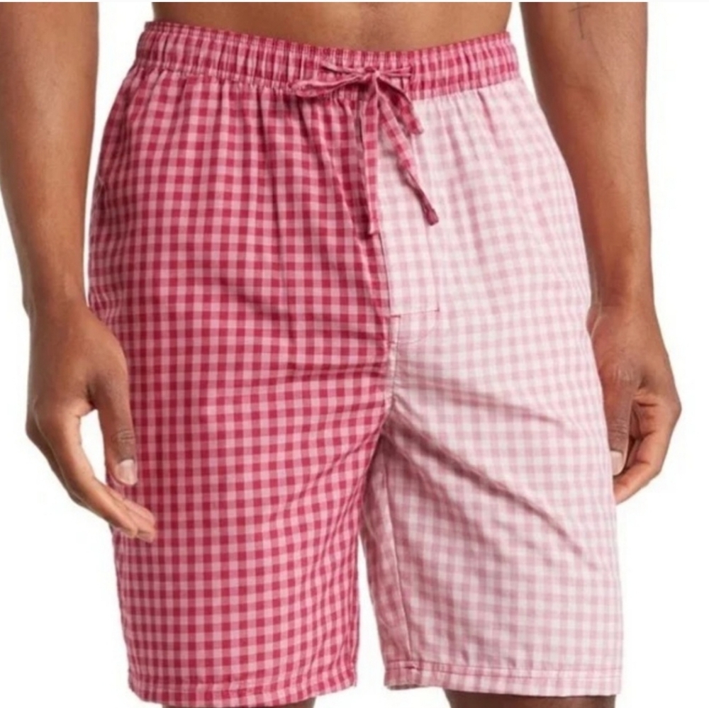 Original Penguin Pink Checkered Shorts Preppy Vacation Travel Beach Large